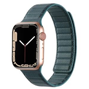 INI Leather Magnetic Apple Watch Band in Cross Teal 38MM/40MM/41MM NWOT